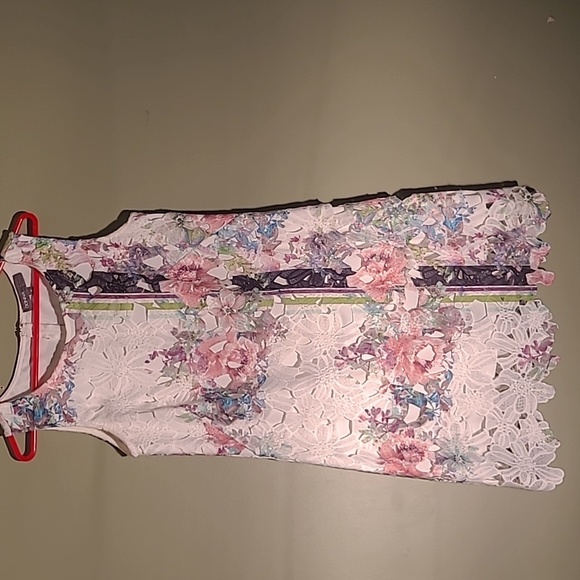 - Floral Size 8 Donna Ricco New York Above the Knee  Flared Dress - Picture 1 of 5